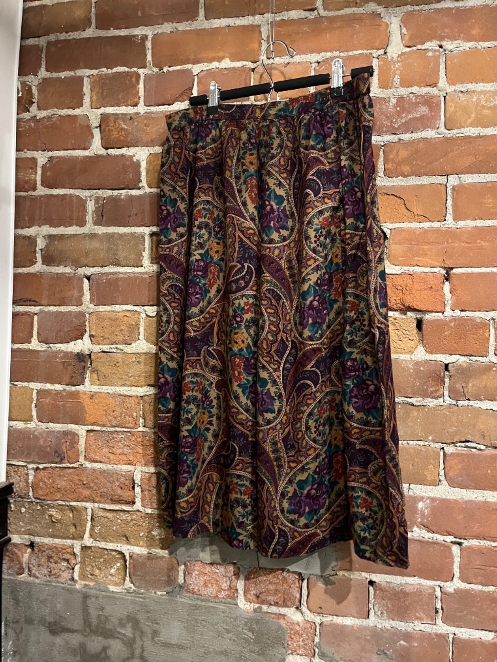 Vintage Alfred Dunner Paisley Botanical Pattern Skirt - Picture 3 of 6